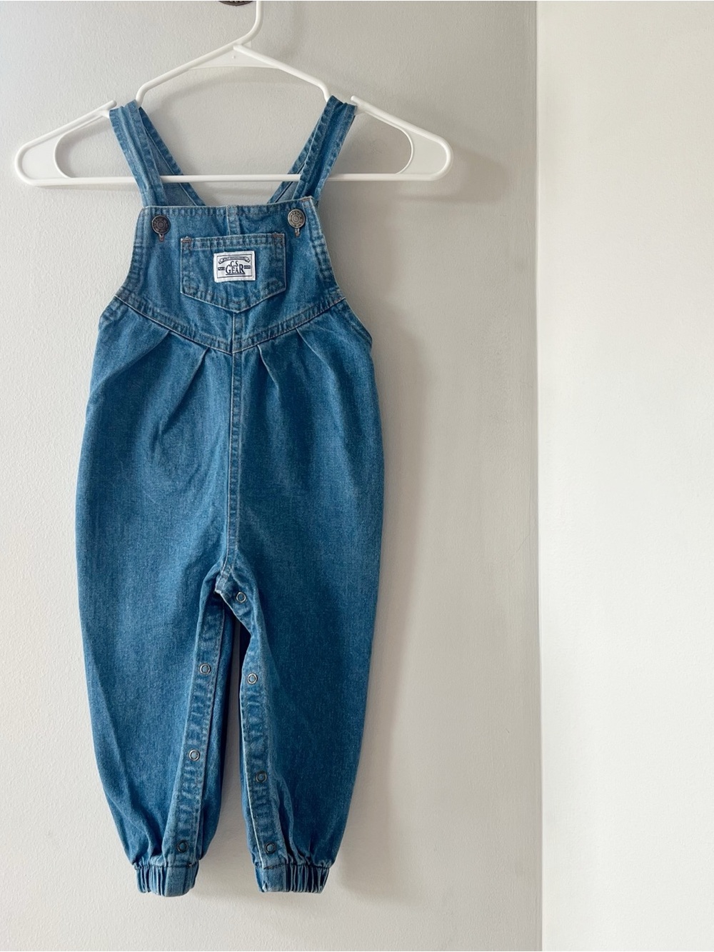 Vintage CS Gear Country Gear USA Made Denim Overalls | Size 18-24m